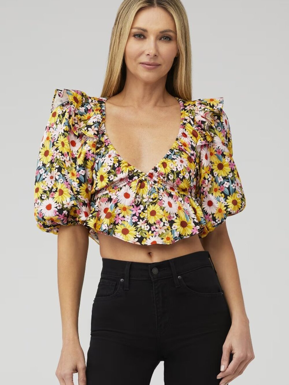 For Love And Lemons Glenn Crop Top Size Small NWT